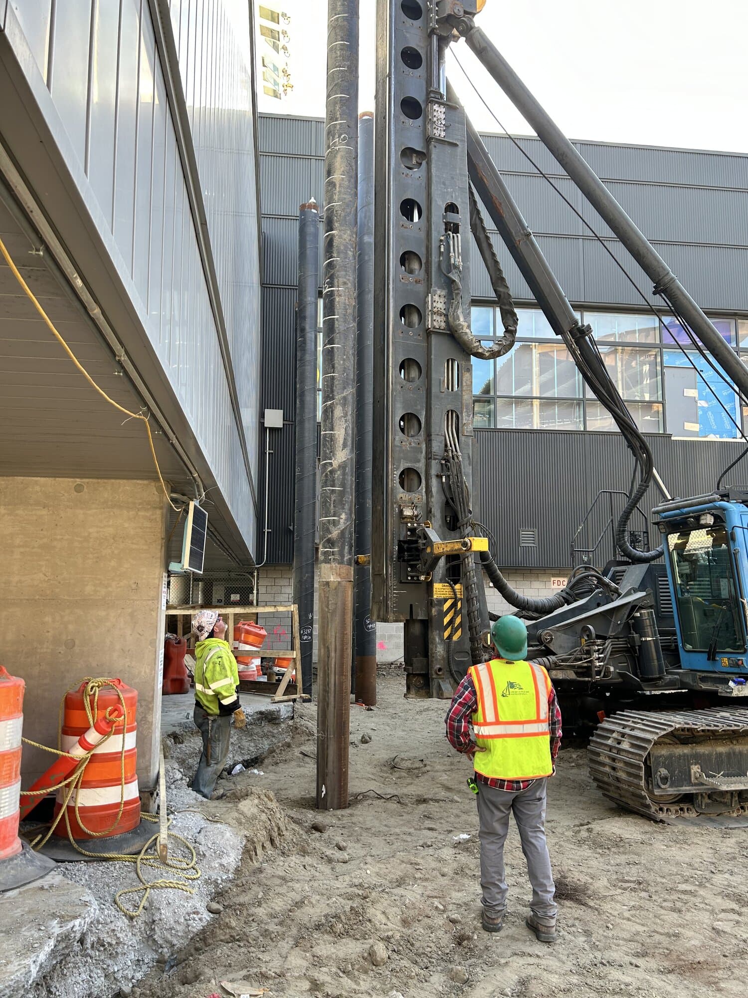 Foundation pile driving and structural engineering for new construction in Brooklyn, New York